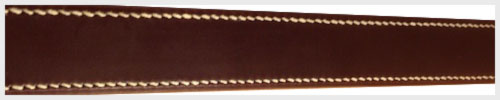 zoom point de sellier sur ceinture cuir modèle élégante
